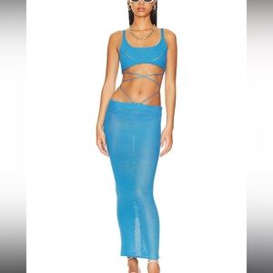 Bananhot Alma Top & Skirt in royal blue